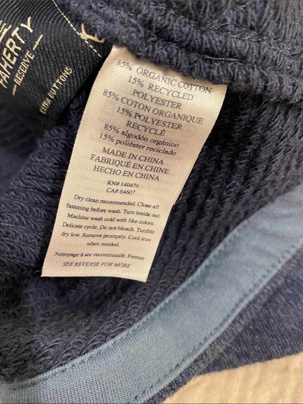 Faherty Inlet Navy Night Mélange Knit CPO Shirt Jacket $198. Size XL